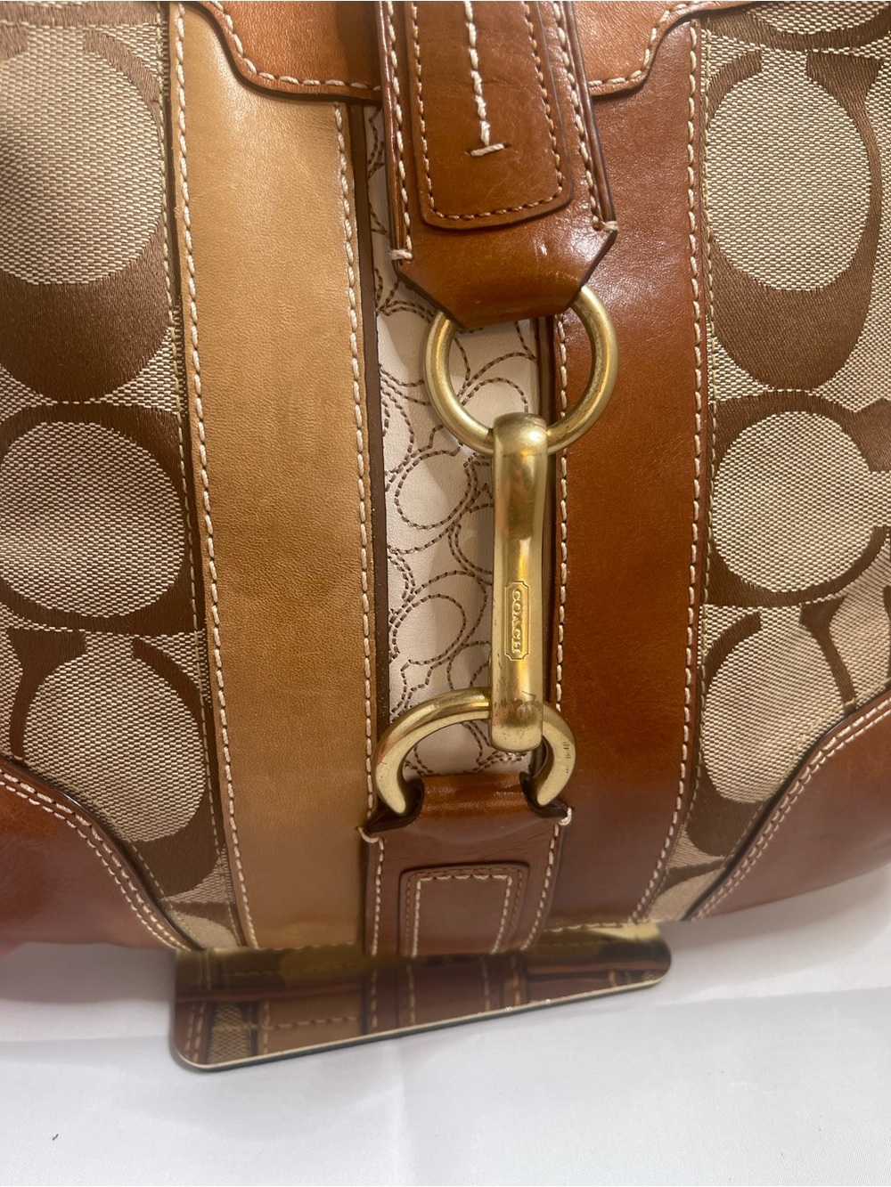 Coach Hampton Signature Tricolor Patchwork Hobo Bag - Picture 2 of 10